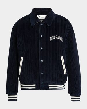 Men's Corduroy Varsity Logo Jacket