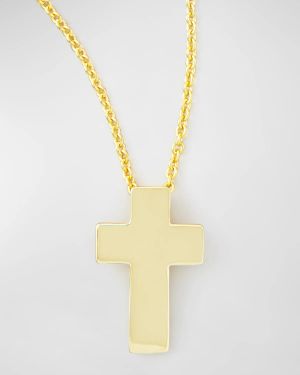 Small 18k Yellow Gold Cross Necklace