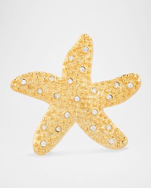 Crystal Starfish Pin