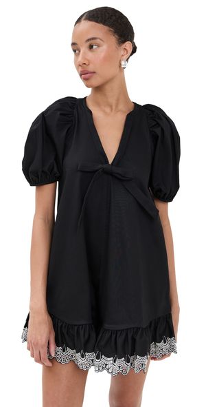 Kika Vargas Kimberly Black Cotton Dress Black 4