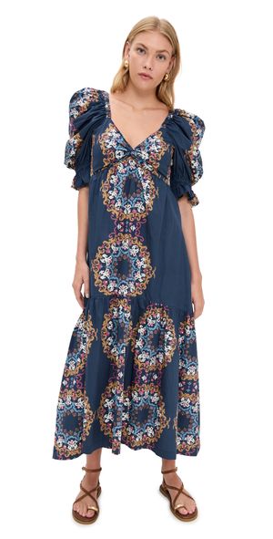 Cleobella Jewel Ankle Dress Venezia Blue M