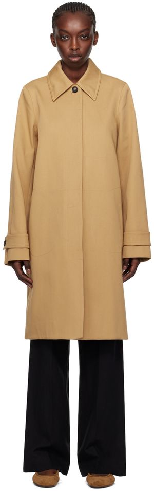 TOTEME Tan A-Line Car Coat