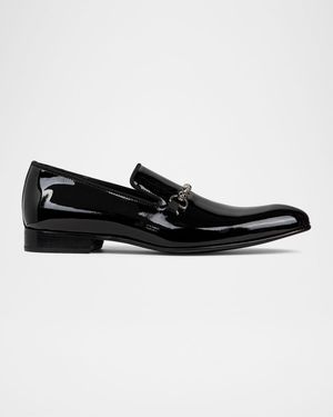 Men's Patent Leather Bit Loafers