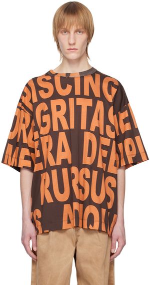 Dries Van Noten Brown Oversized T-Shirt