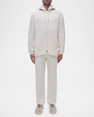 Men's Ivan Textured Hooded Overshirt