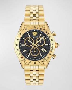 Chrono Master IP Yellow Gold Bracelet Watch, 44mm