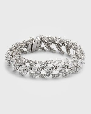 Estate Platinum Diamond Flex Bracelet