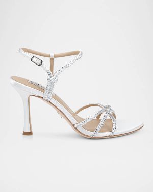 Julietta Silk Crystal Strappy Sandals