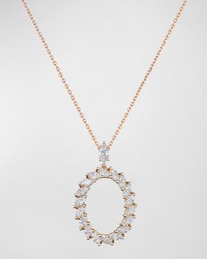 L'Heure du Diamant 18K Rose Gold Oval Pendant Necklace