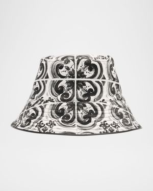 Men's Majolica-Print Bucket Hat