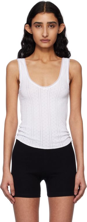 Cou Cou White 'The Scoop' Tank Top