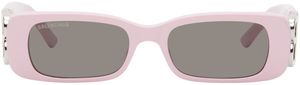 Balenciaga Pink Dynasty Rectangle Sunglasses