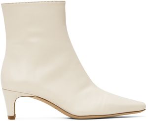 Staud Off-White Wally Ankle Boots