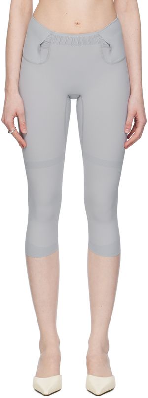 JOHANNA PARV Gray Folded Waist Leggings