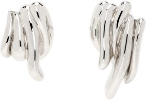 Jil Sander Silver Mismatched Earrings