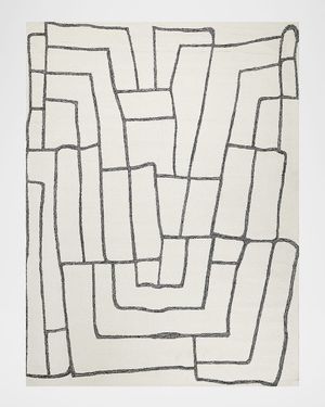 Tangiers Hand-Tufted Ivory/Black Rug, 6' x 9'