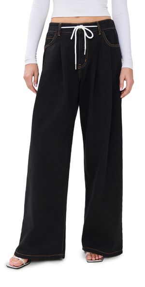 Lioness Slouched Tie Up Pants ONYX M