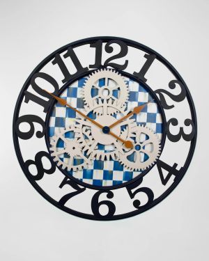 Royal Check Small Farmhouse Wall Clock