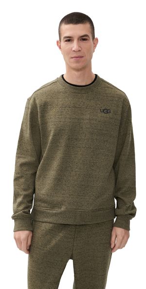 UGG Nyles Lounge Crew Sweatshirt Burnt Olive Heather XL