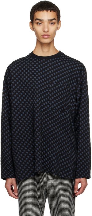 Song for the Mute Navy Tart Raw Crewneck Sweater