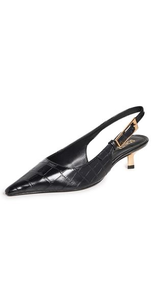 Schutz Lana Croco Slingback Pumps Black 6