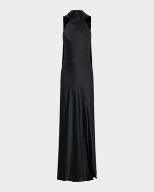 Isa Draped Halter Gown