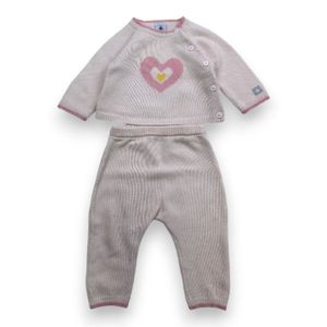 Petit Bateau - Seconde Main - Ensemble bébé rose - 6 mois - Taille 6M - Rose