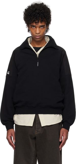 Kijun Black Half Zip-Up Sweatshirt