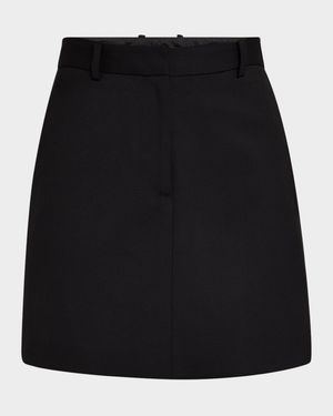 A-Line Seasonless Wool Mini Skirt