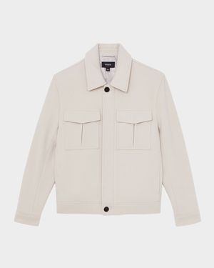 Men's Wool-Blend Twin Pocket Full-Zip Jacket