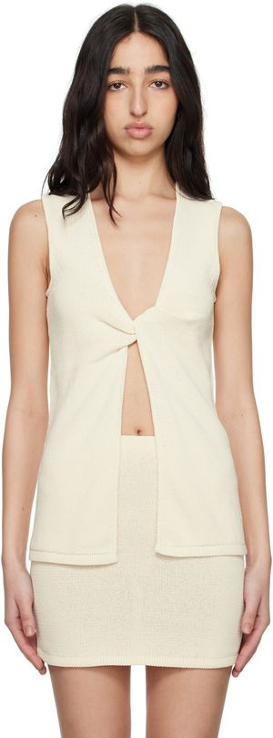 BEC + BRIDGE Off-White Milla Twist Tank Top