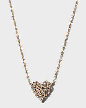 Yellow Gold Small Cocktail Heart Necklace