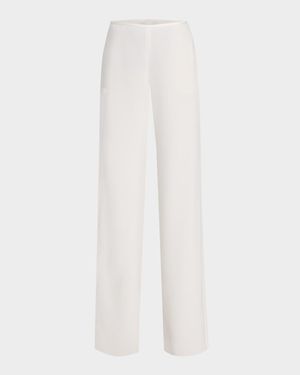 High-Rise Straight-Leg Trousers