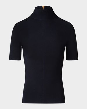 Fitted Knit Viscose-Blend Sweater