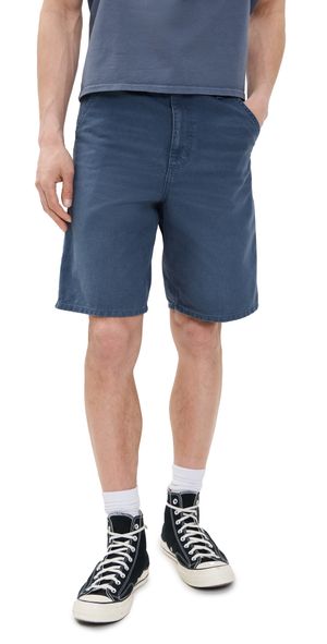 Carhartt WIP Single Knee Shorts 9.5 Dusky Blue (Stone Canvas) 32