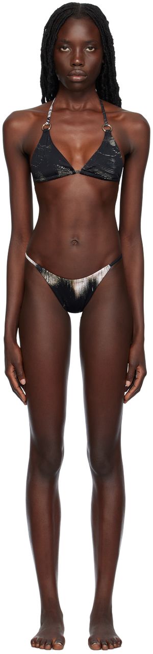Louisa Ballou Black Mini Ring Bikini