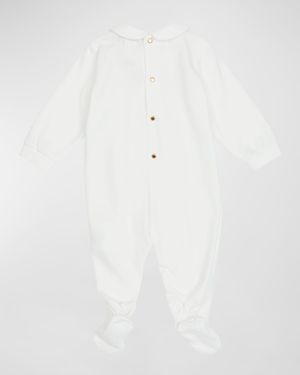 Kid's Jersey Medusa-Print Footie, Size 0M-9M