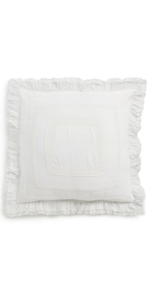 LoveShackFancy Victorian Euro Pillow White One Size