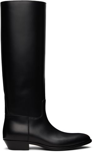 The Row Black Western Tall Boots
