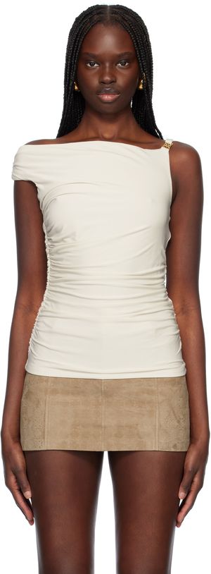 AMIRI Off-White Off-The-Shoulder Top