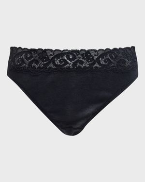 Moments High-Cut Lace-Trim Briefs
