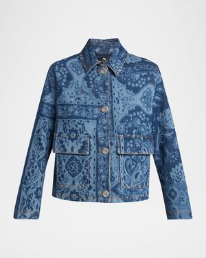 Jacquard Denim Jacket