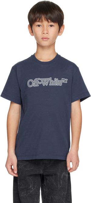 Off-White Enfant | T-shirt bleu marine à gros logo