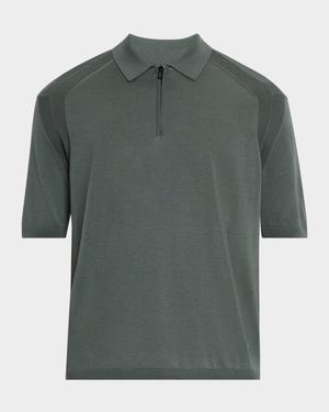 Men's Quarter Zip Polo Shirt