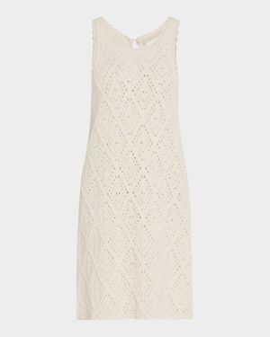 Escarlett Pointelle-Knit Cotton Mini Dress