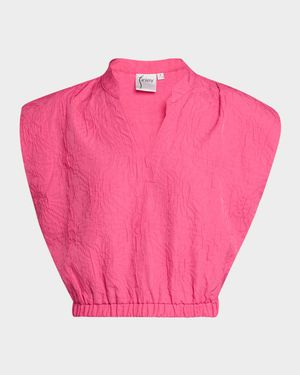 Pearl Boxy Textured Jacquard Top