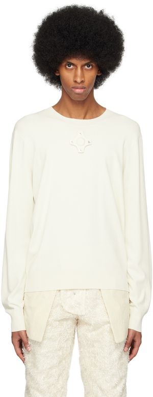 Craig Green Off-White Eyelet Sweater