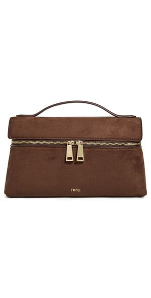 JW PEI The Top Handle Faux Suede Bag Mocha Brown One Size