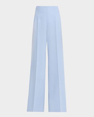 Double-Face Wool Bootcut Trousers