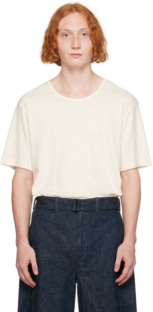 LEMAIRE Yellow U-Neck T-Shirt